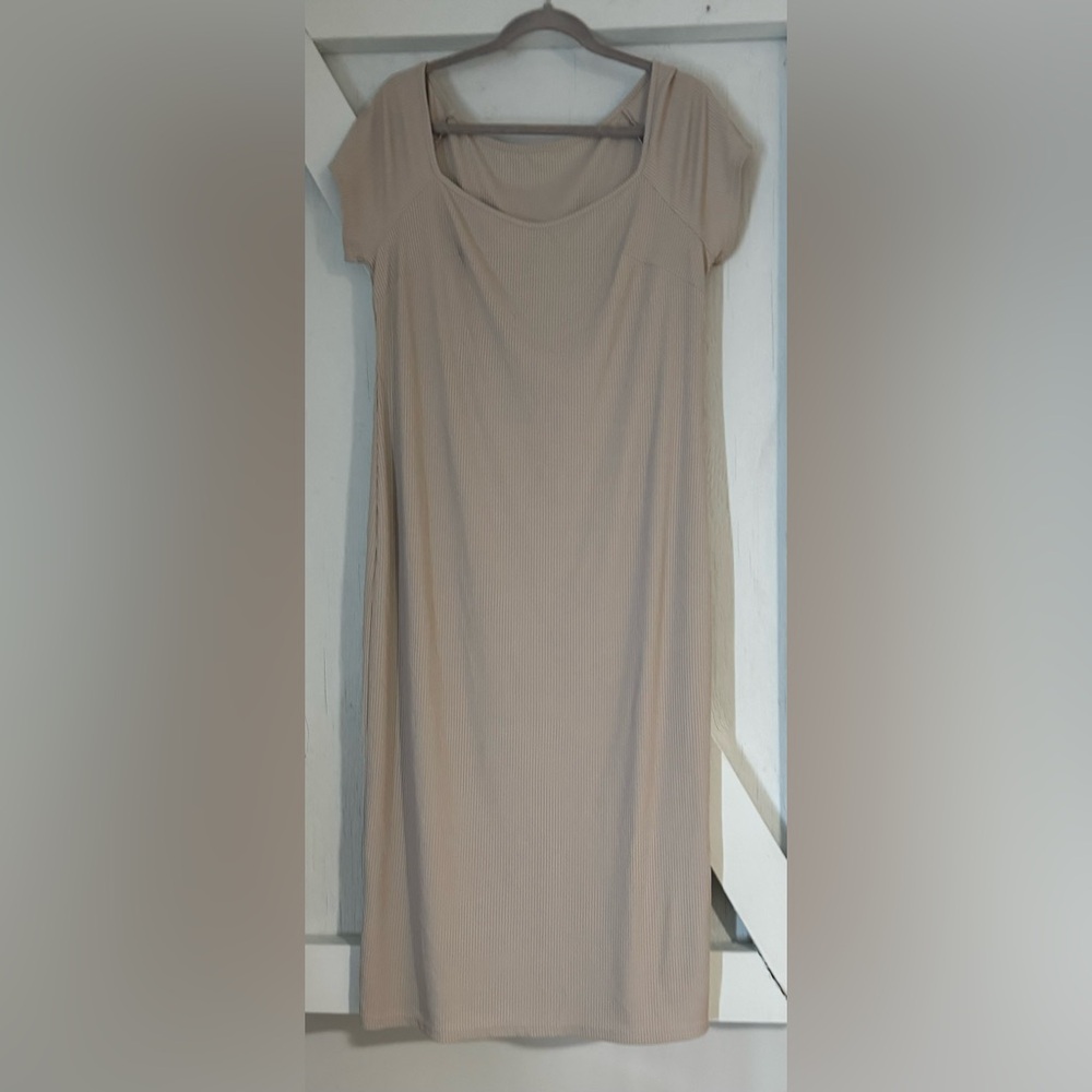 SHEIN Beige Midi Dress